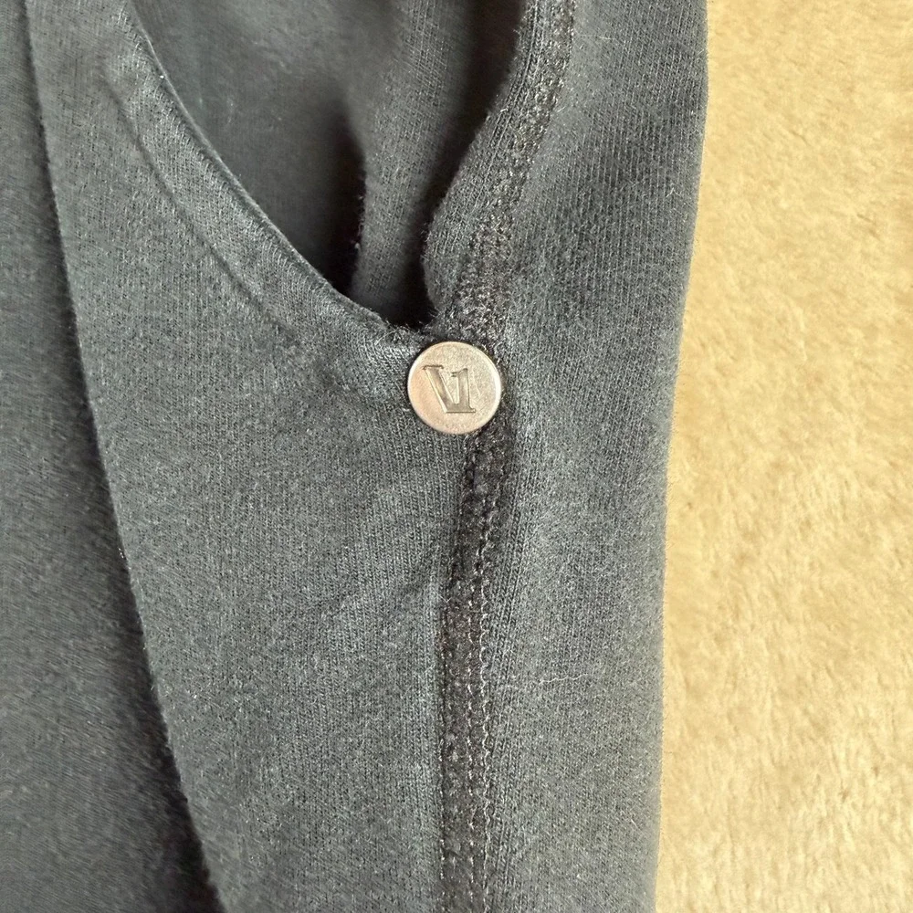 Vuori Mens Sunday Performance Joggers Black Grey Waistband XL Drawstring Pockets
